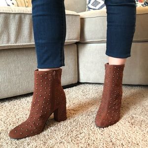 Lucky Brand Womens Wesson Booties Rye Brown 8.5M